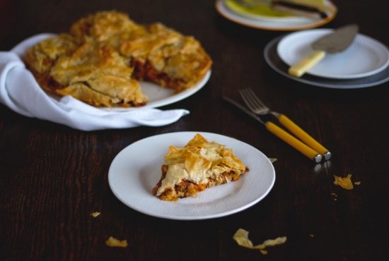 Sweet Potato, Spinach and Chickpea Filo Pie