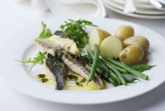 PAN FRIED SEA BASS WITH HERBS